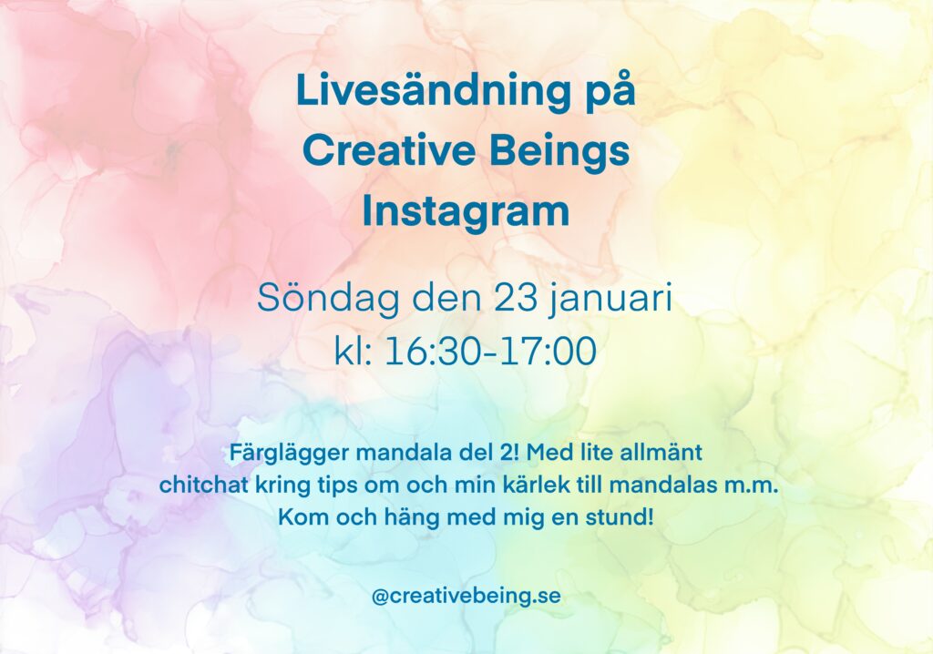 Instagram live söndag 23 jan22
